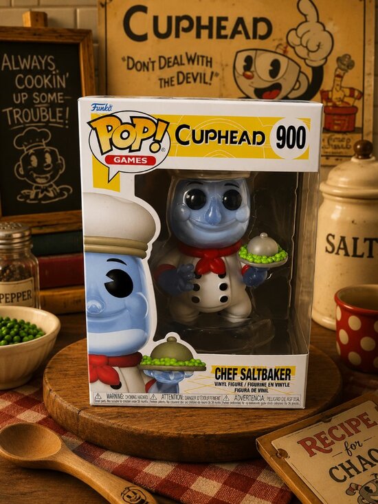 Funko Other - Funko Pop! Cuphead - Chef Saltbaker #900 (With Protector!)